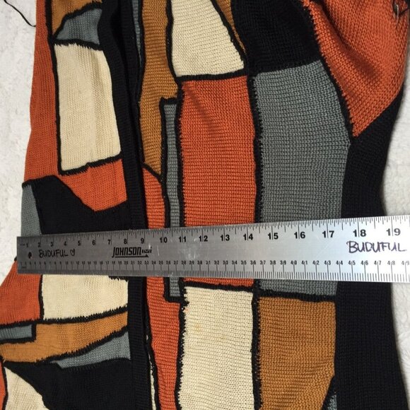 Sisters Women's Medium Hooded Colorblock Vest Cardigan Sweater in Multicolor New - Picture 7 of 8